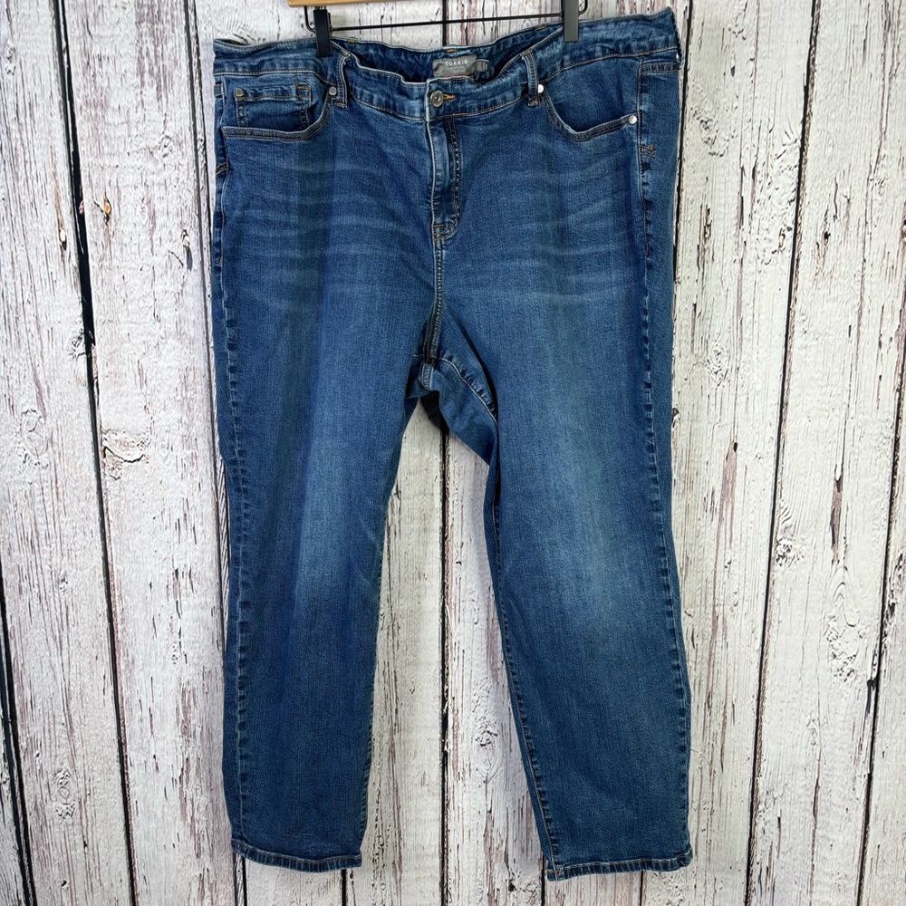 Torrid‎ Plus Size 26R Boyfriend Straight Vintage Stretch Jeans Mid-Rise Denim